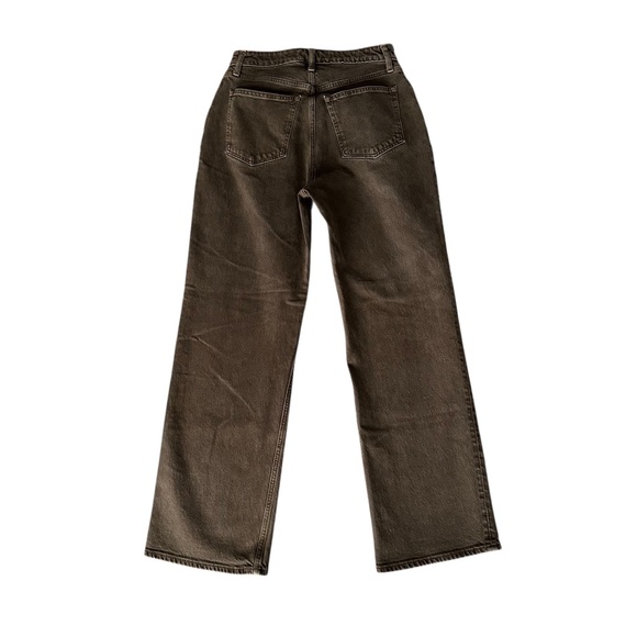 Abercrombie & Fitch Curve Love 90s Relaxed Jean High Rise Brown 28/6R - Picture 5 of 9